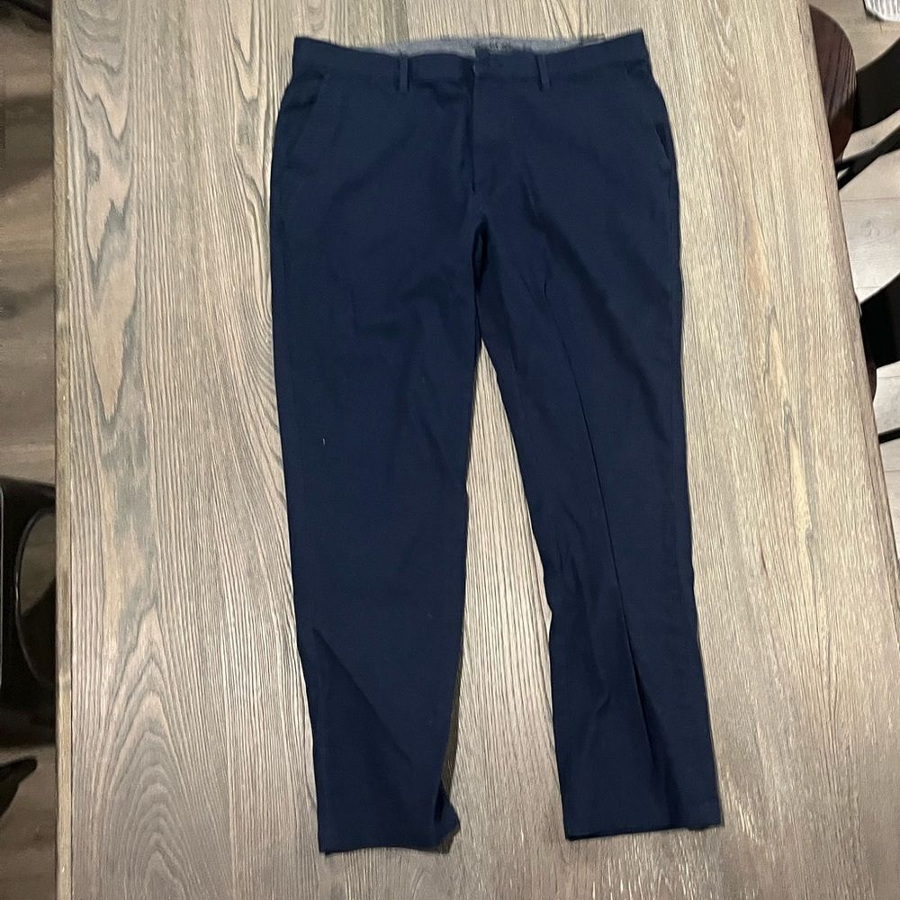 English Laundry Navy Blue Slim Leg Trouser Dress Pants Size 34x30